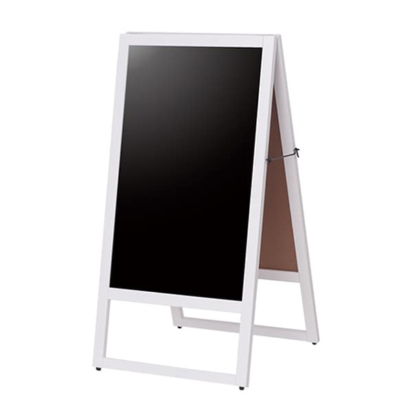友屋 A型マーカーボード カスタム 両面 ホワイト 42992WHT 1台（ご注文単位1台）【直送品】