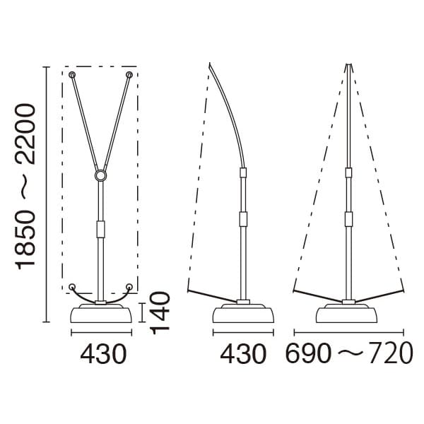 友屋 バナースタンド Y-BAND-LIGHT QSBLITE 55973＊＊＊ 1台（ご注文単位1台）【直送品】