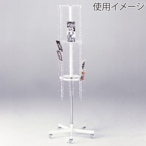 友屋 回転カード入れ ポストカード用 10段 6面 50334-1＊ 1台（ご注文単位1台）【直送品】
