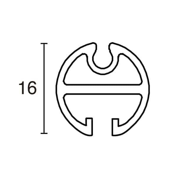 友屋 バナーパイプ アルミH型パイプ φ16mm W920 ブラック 60176BLK 1本（ご注文単位2本）【直送品】