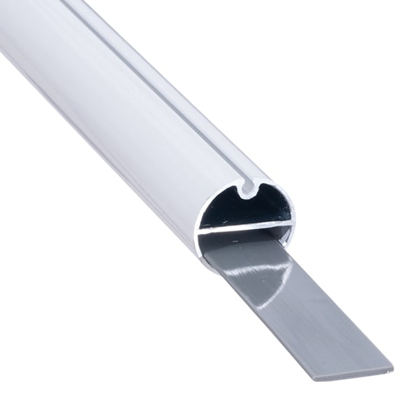 友屋 バナーパイプ アルミH型パイプ φ25mm W620 ホワイト 60178WHT 1本（ご注文単位2本）【直送品】