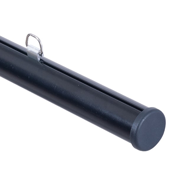 友屋 バナーパイプ アルミH型パイプ φ25mm W1220 ブラック 60180BLK 1本（ご注文単位1本）【直送品】