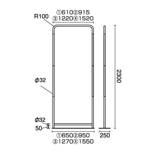 友屋 ストレッチスクリーンスタンド W950 60692-02 1台（ご注文単位1台）【直送品】