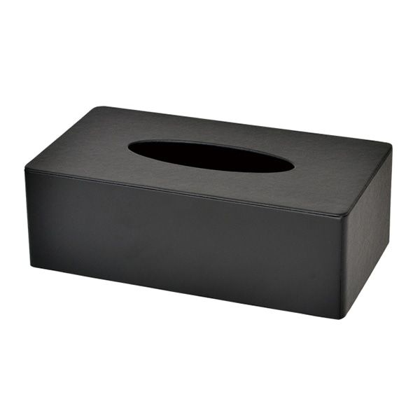 友屋 ティッシュボックス HG02　ブラック 61191BLK 1個（ご注文単位1個）【直送品】