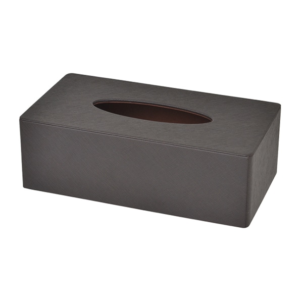 友屋 ティッシュボックス HG02　ブラウン 61191BRN 1個（ご注文単位1個）【直送品】