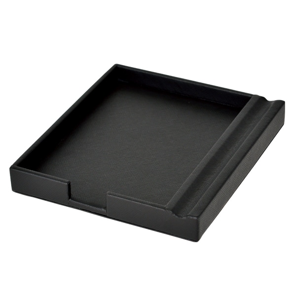 友屋 メモボックス ペン置き付き HG19BK ブラック 61216BLK 1個(ご注文単位1個)【直送品】