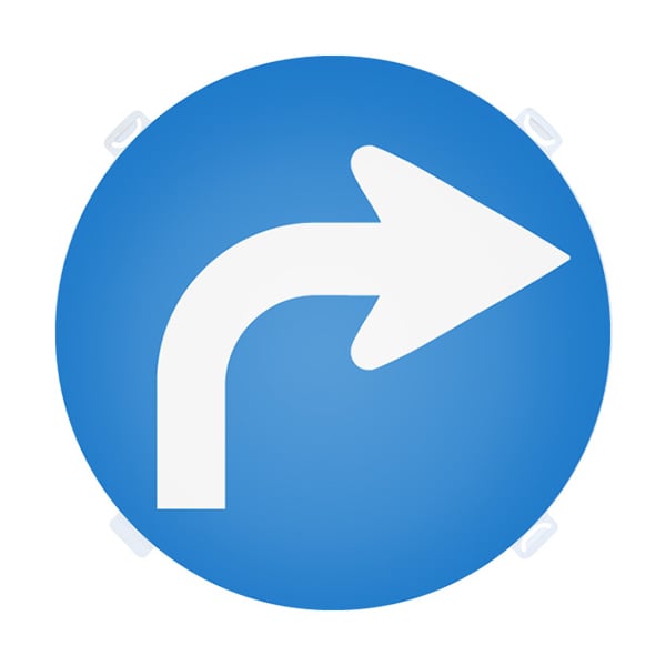 友屋 ロードポップ用面板 R-80 右折マ-ク 42439R80 1個（ご注文単位2個）【直送品】