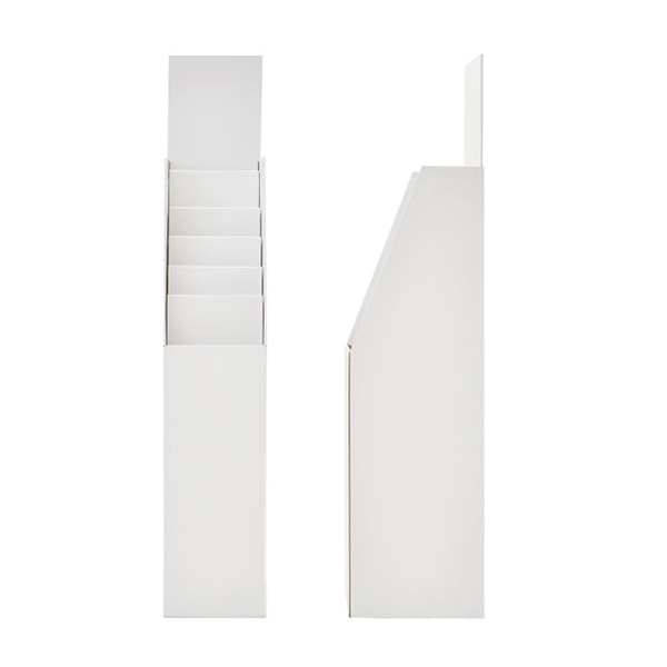 友屋 ダンボール製展示什器 ダンクルカタログスタンド A4 5段 62578WHT 1台(ご注文単位1台)【直送品】