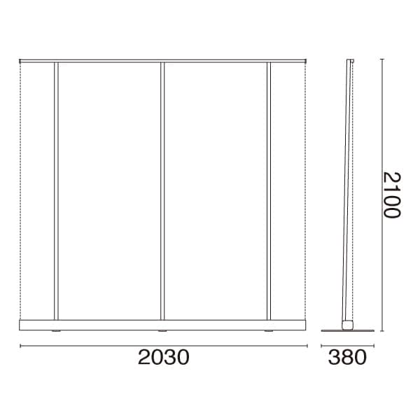 友屋 ローコスト ロールスクリーンバナー RS27N 2000 ブラック 60015-8B 1台（ご注文単位1台）【直送品】