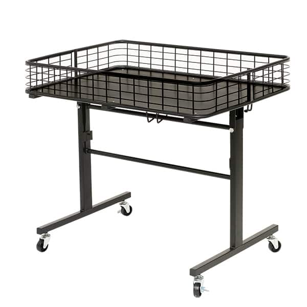 友屋 折りたたみワゴン W900mm ブラック 50350-1B 1台（ご注文単位1台）【直送品】