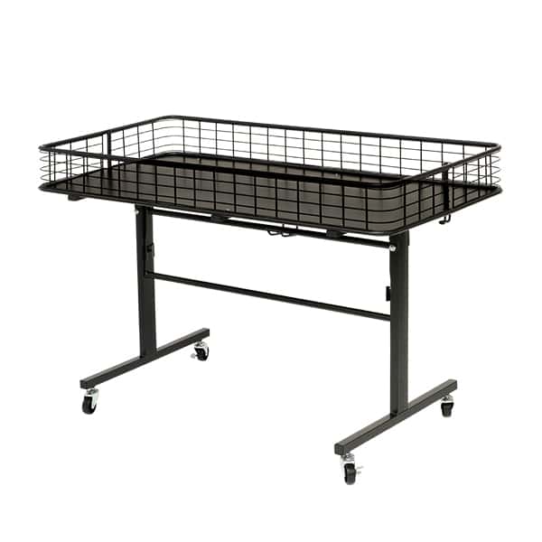 友屋 折りたたみワゴン W1200mm ブラック 50350-2B 1台（ご注文単位1台）【直送品】