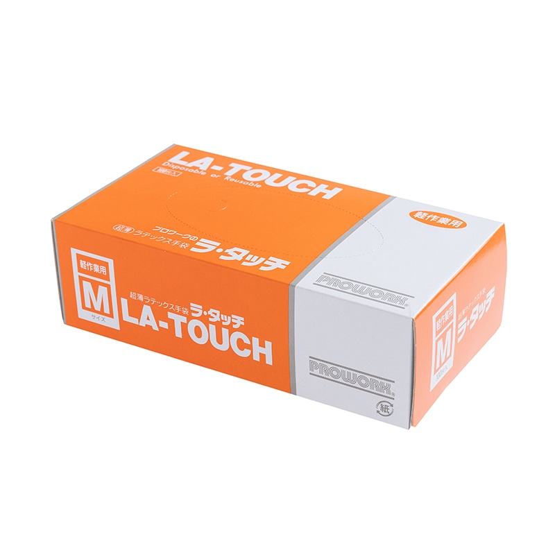 【直送品】 中物産貿易 使い捨て天然ゴム手袋　ラタッチ 粉付　M ホワイト 100枚/箱（ご注文単位20箱）