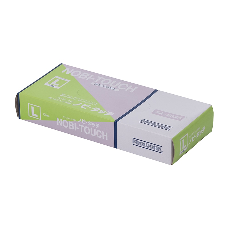 中部物産貿易 使い捨てポリ手袋　ノビタッチ L 半透明 1箱（ご注文単位20箱）【直送品】