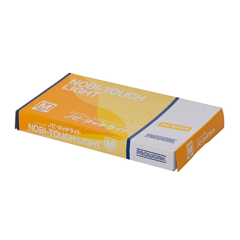 中部物産貿易 使い捨てポリ手袋　ノビタッチライト M 半透明 100枚/箱（ご注文単位20箱）【直送品】