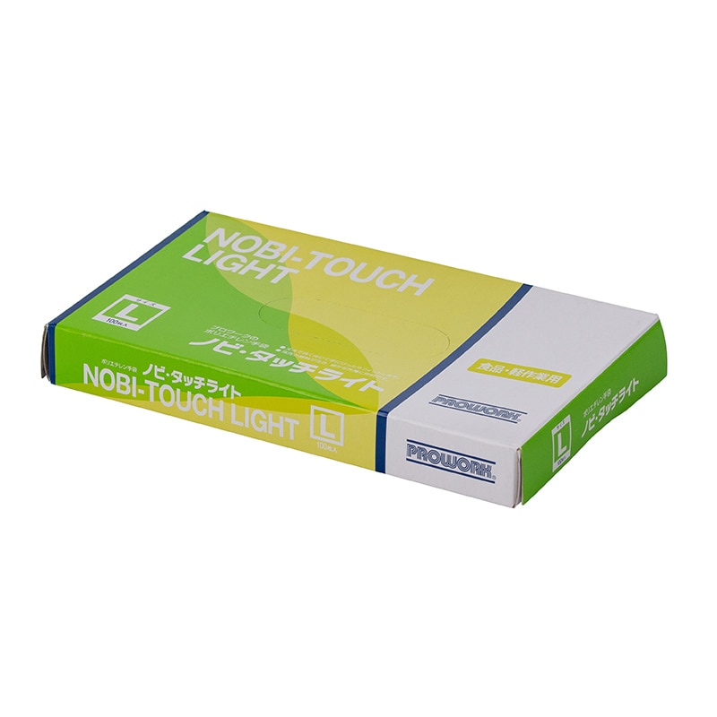 中部物産貿易 使い捨てポリ手袋　ノビタッチライト L 半透明 100枚/箱（ご注文単位20箱）【直送品】