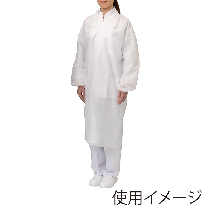 中部物産貿易 不織布白衣 PROWORK 不織布白衣 FH-01 1枚/袋(ご注文単位100袋)【直送品】