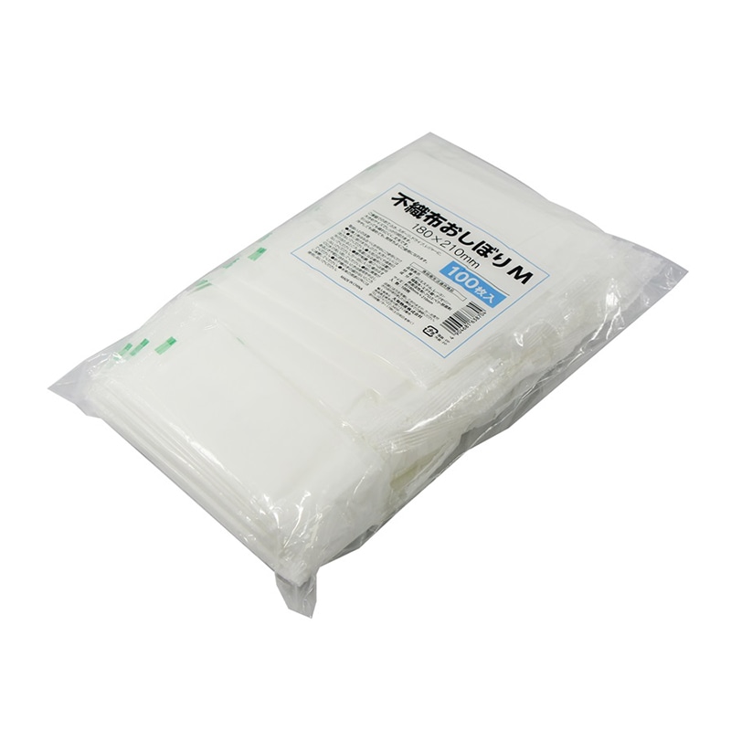 大和物産 業務用 不織布おしぼり M 180×210mm 100枚入 1束（ご注文単位20束）【直送品】