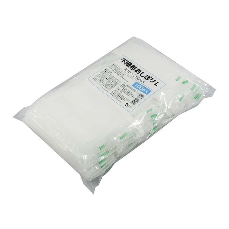 大和物産 業務用 不織布おしぼり L 210×250mm 100枚入 1束（ご注文単位20束）【直送品】