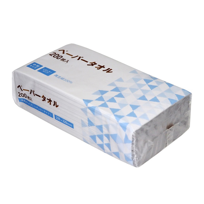 大和物産 ペーパータオル 中判 レギュラータイプ 200枚入 1パック（ご注文単位30パック）【直送品】