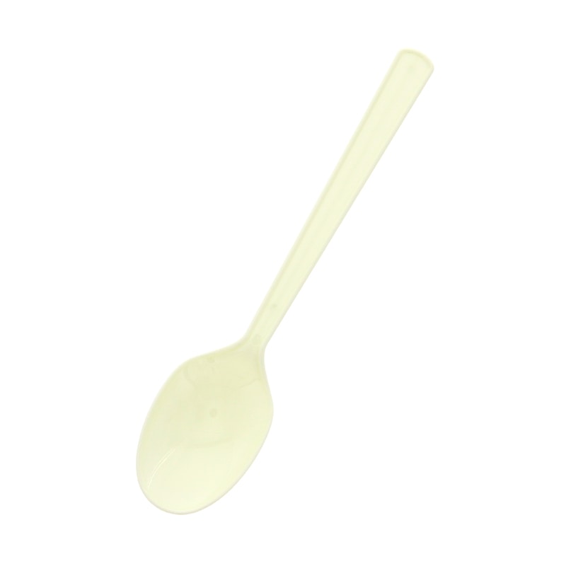 大和物産 商売繁盛 スプーン 16cm バラ アイボリー 100本/袋