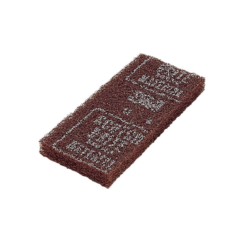 テラモト 床洗浄　スコッチブライト　ハンドパット 115×250　茶 EP5186504　5枚入 1パック（ご注文単位1パック）【直送品】