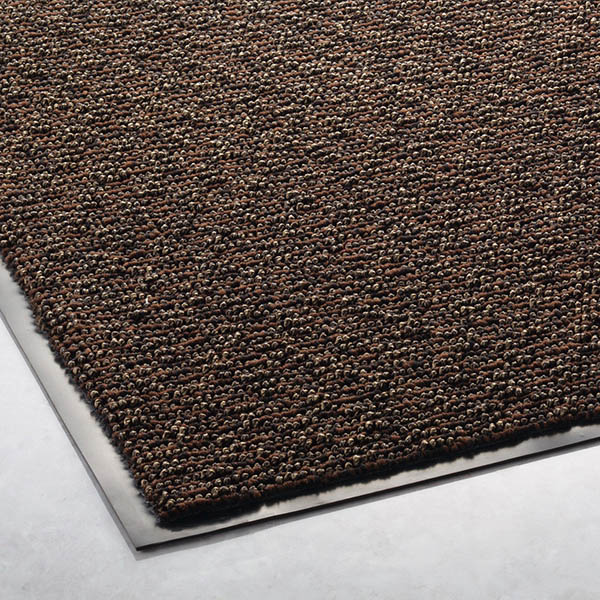 テラモト 雨天用マット　ニューリブリード 900×1800　ブラウン MR0493564 1枚（ご注文単位1枚）【直送品】