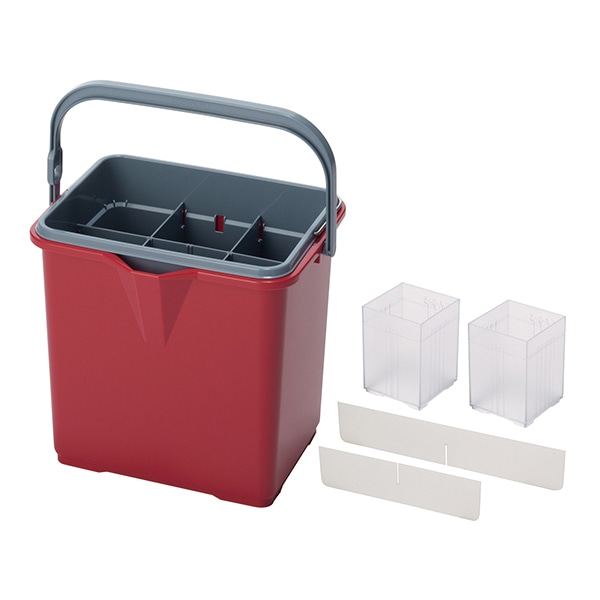 テラモト 仕切付きバケツ2　アウターバケツ用仕切板セット エンジ CE4471026 1個（ご注文単位1個）【直送品】