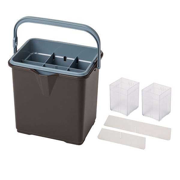 テラモト 仕切付きバケツ2　アウターバケツ用仕切板セット ブラウン CE4471024 1個（ご注文単位1個）【直送品】