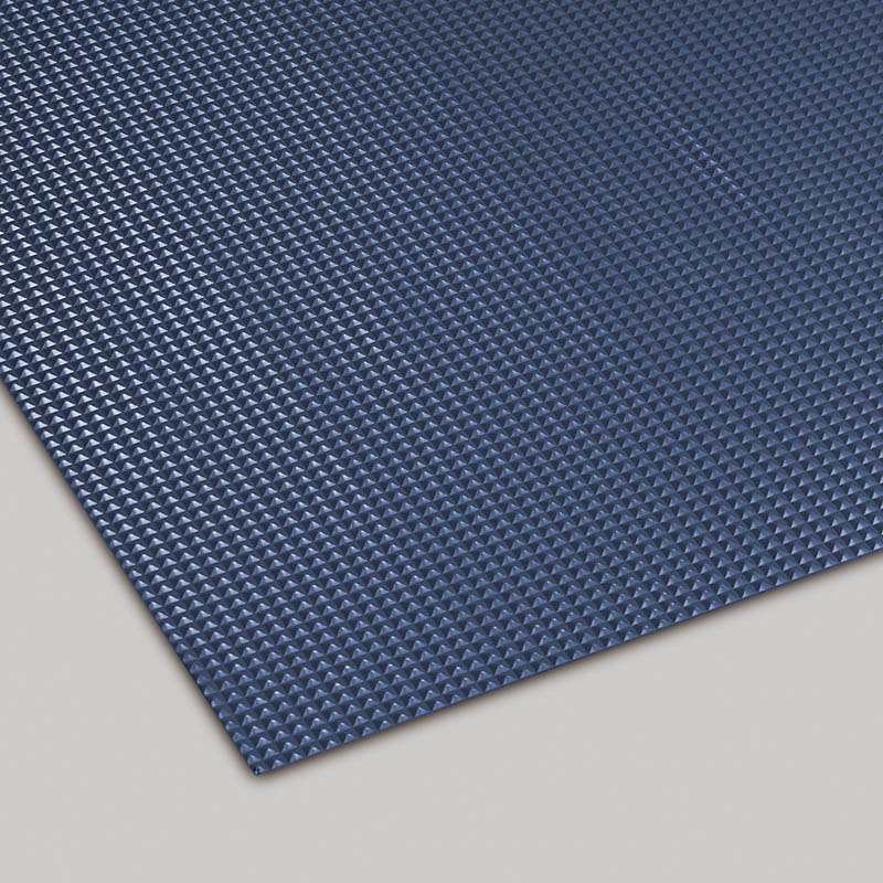 テラモト すべり止めマット ビニール長マット ピラミッド 91cm×20m 青 MR1411563 1本(ご注文単位1本)【直送品】