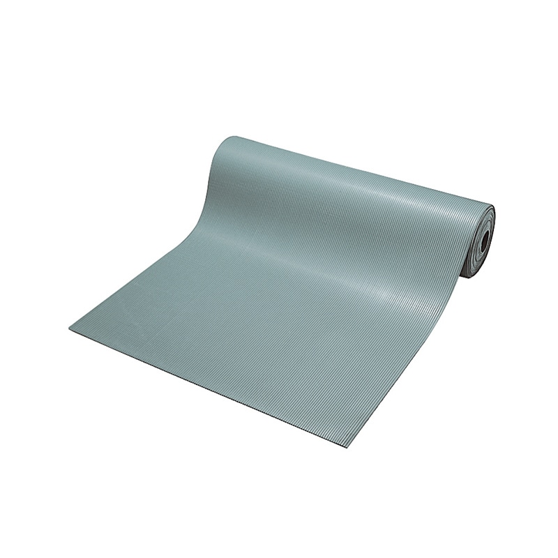 テラモト すべり止めマット 筋入ゴムマット 5mm厚 1m×20m 灰 MR1422105 1本(ご注文単位1本)【直送品】