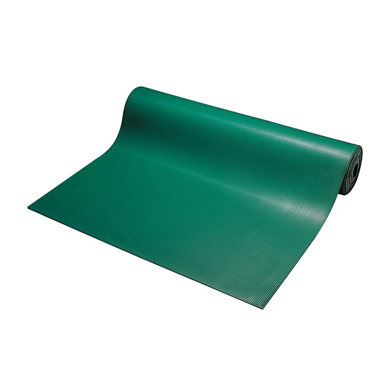 テラモト すべり止めマット 筋入ゴムマット 5mm厚 1.2m×20m 緑 MR1422201 1本(ご注文単位1本)【直送品】