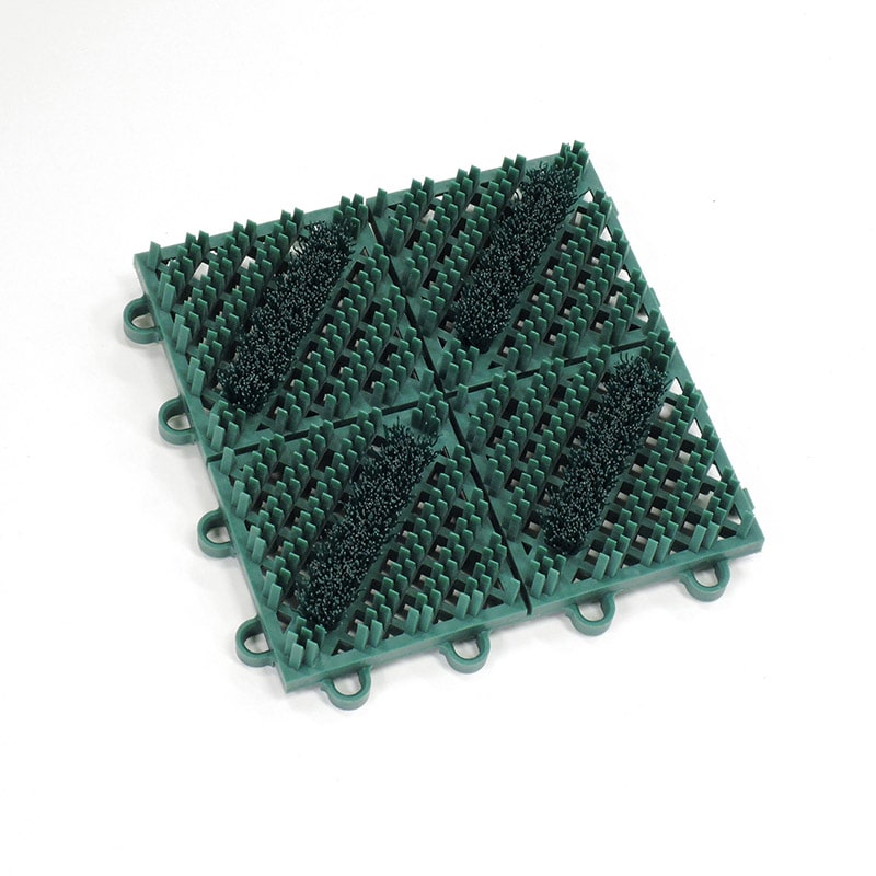 テラモト 泥落としマット　カラーブラッシュ 150×150　緑 MR0960721 1枚（ご注文単位2枚）【直送品】