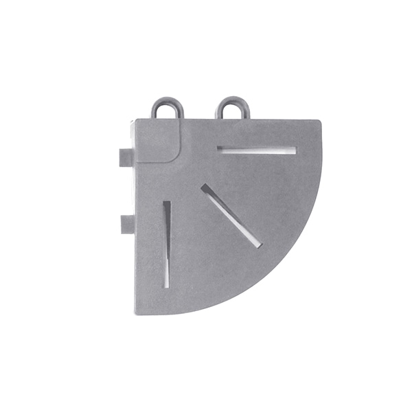 テラモト 泥落としマット　カラーブラッシュ　専用角ふち 75×75　ライトグレー MR0968906 1枚（ご注文単位4枚）【直送品】