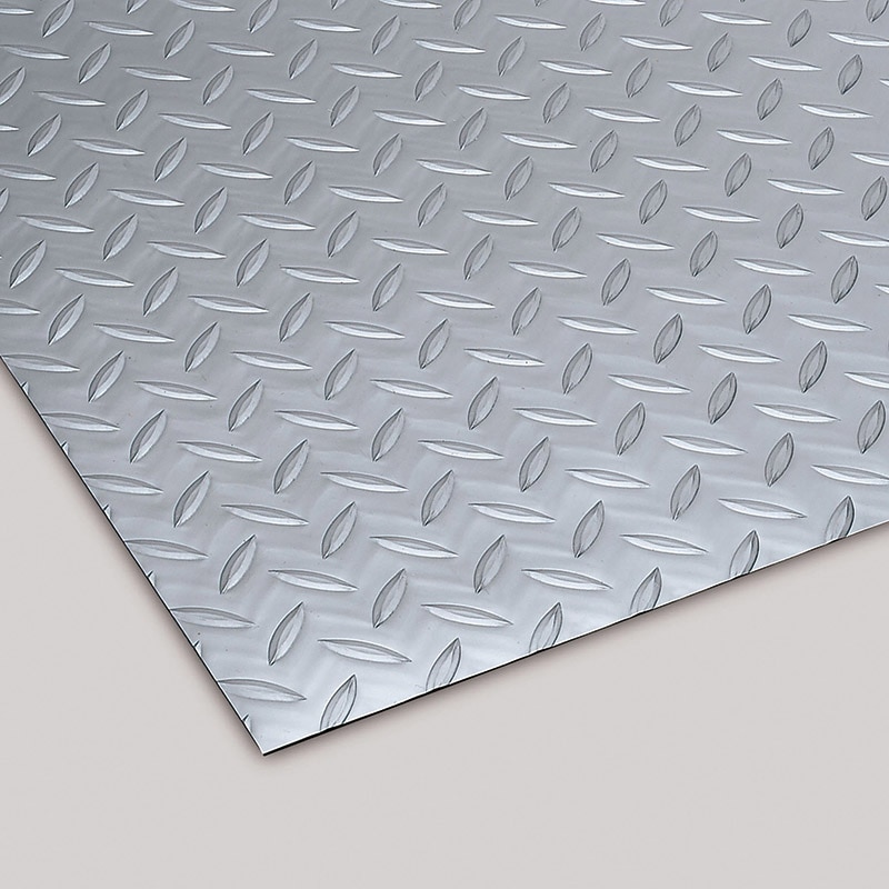 テラモト すべり止めマット　リサイクル長マット 915×20m　縞鋼板シルバー MR1571205 1本（ご注文単位1本）【直送品】