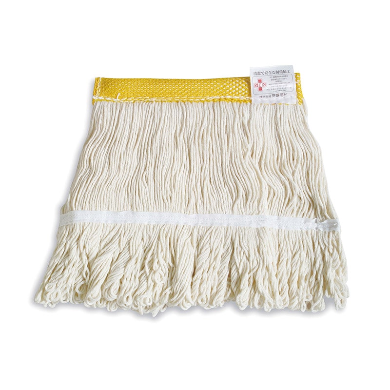 テラモト モップ　FXメッシュ替糸ループ　制菌 260g　イエロー CL3746265 1枚（ご注文単位1枚）【直送品】