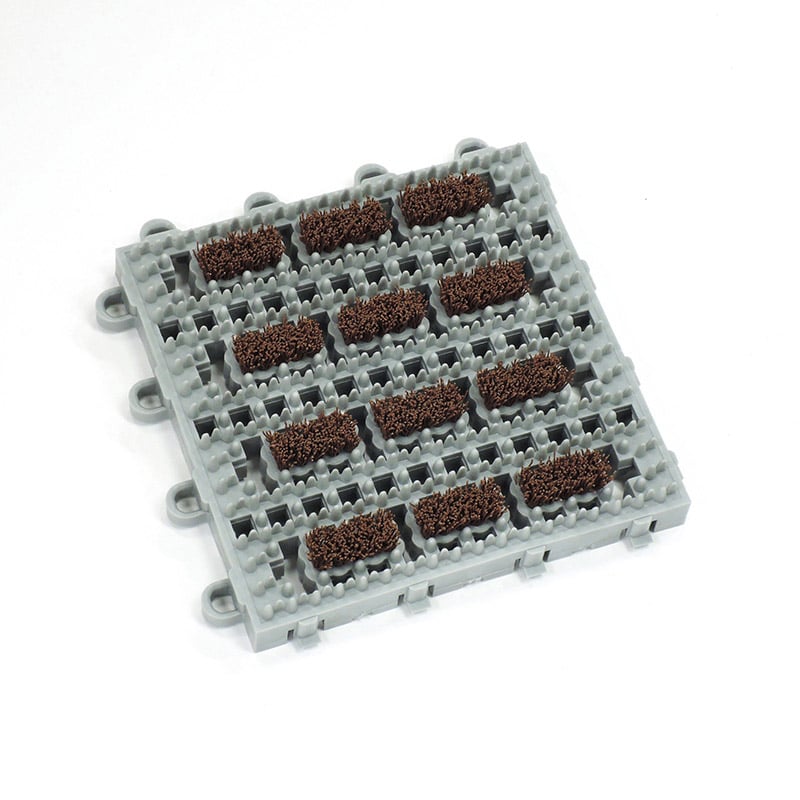 テラモト 泥落としマット　ナイロンブラッシュ　H-25-2 150×150 MR0972730 1枚（ご注文単位1枚）【直送品】