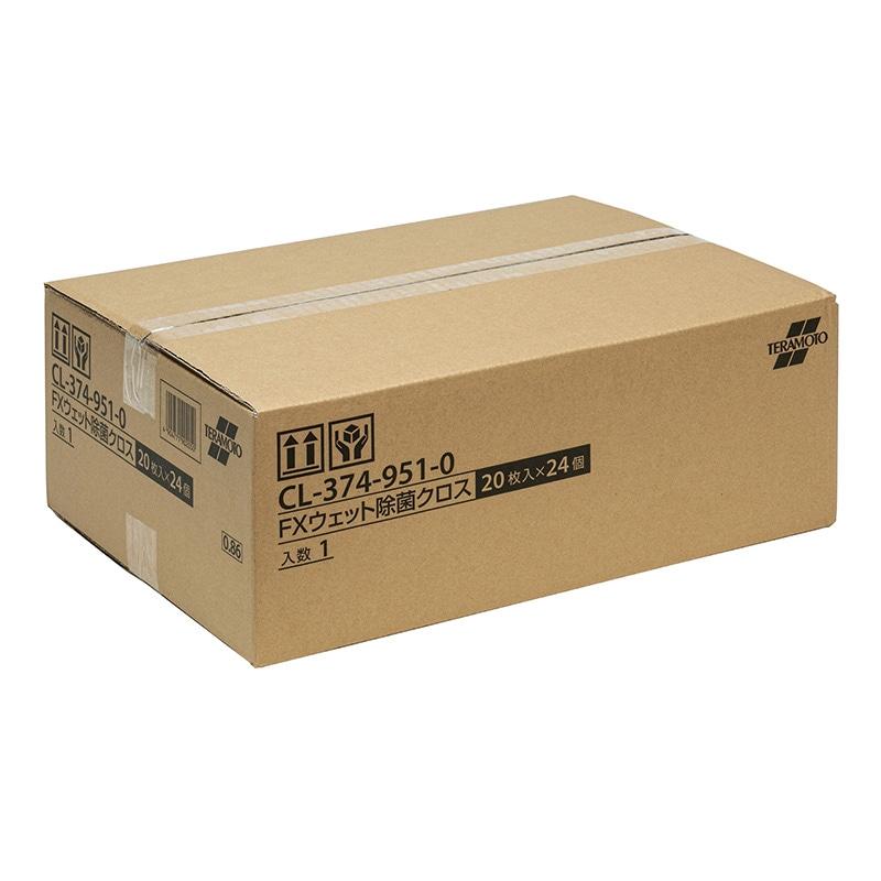 テラモト 清掃用品　FXウェット除菌クロス 20枚入×24個 CL3749510 1セット（ご注文単位1セット）【直送品】