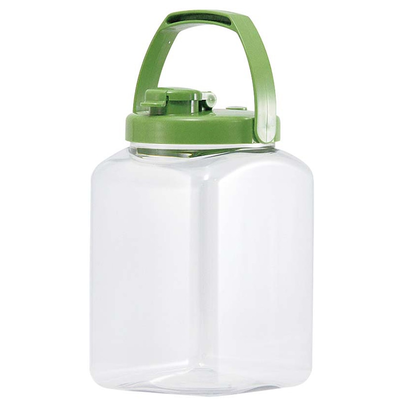 タケヤ化学工業 プラスチック カラー果実酒びん S型 2.7L グリーン 1個(ご注文単位1個)【直送品】