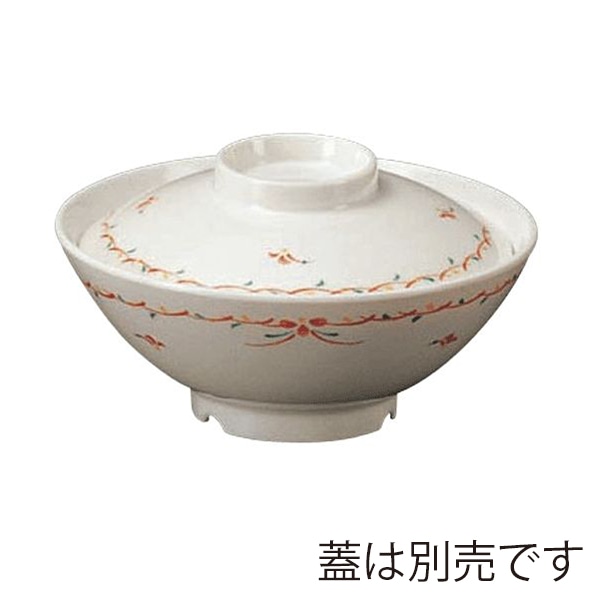 台和 メラミン食器 飯茶碗 身 花赤絵 CL-19-HA 1枚(ご注文単位1枚)【直送品】