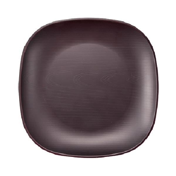 台和 メラミン食器　25cm　スクエアプレート ダークブラウン WD-11-DBR 1枚（ご注文単位1枚）【直送品】