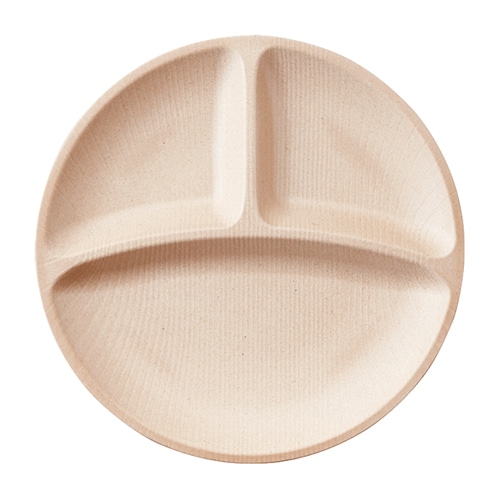 台和 メラミン食器 25cm 3ツ仕切プレート ナチュラル WD-15-NA 1枚(ご注文単位1枚)【直送品】