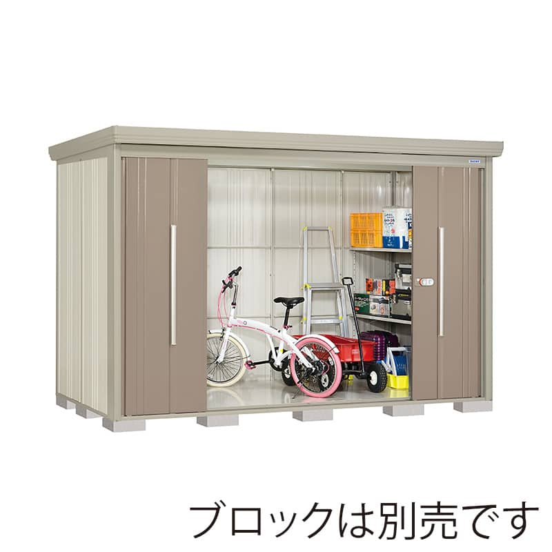 田窪工業所 中・大型物置 Mr.ストックマン ダンディ 一般型 標準屋根 側面棚 ND-3215YB カーボンブラウン 1台（ご注文単位1台）【直送品】