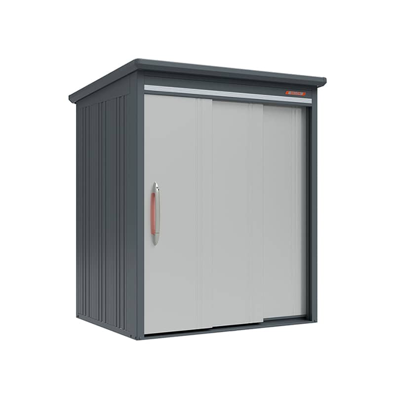 田窪工業所 中・大型物置 BELOS 豪雪型 結露減少屋根 側面棚 B-K1714YLS ルミナスシルバー 1台（ご注文単位1台）【直送品】