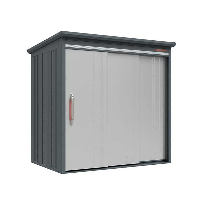 田窪工業所 中・大型物置 BELOS 一般型 標準屋根 棚なし B-2114NLS ルミナスシルバー 1台（ご注文単位1台）【直送品】