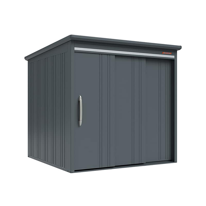 田窪工業所 中・大型物置 BELOS 豪雪型 結露減少屋根 背面棚 B-K2122GR ブルイッシュグレー 1台（ご注文単位1台）【直送品】