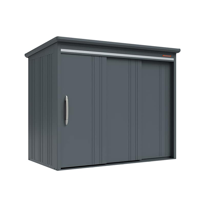 田窪工業所 中・大型物置 BELOS 一般型 結露減少屋根 側面棚 B-Z2514YGR ブルイッシュグレー 1台（ご注文単位1台）【直送品】