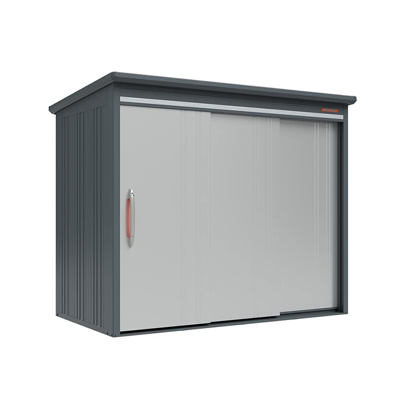 田窪工業所 中・大型物置 BELOS 一般型 結露減少屋根 側面棚 B-Z2514YLS ルミナスシルバー 1台（ご注文単位1台）【直送品】