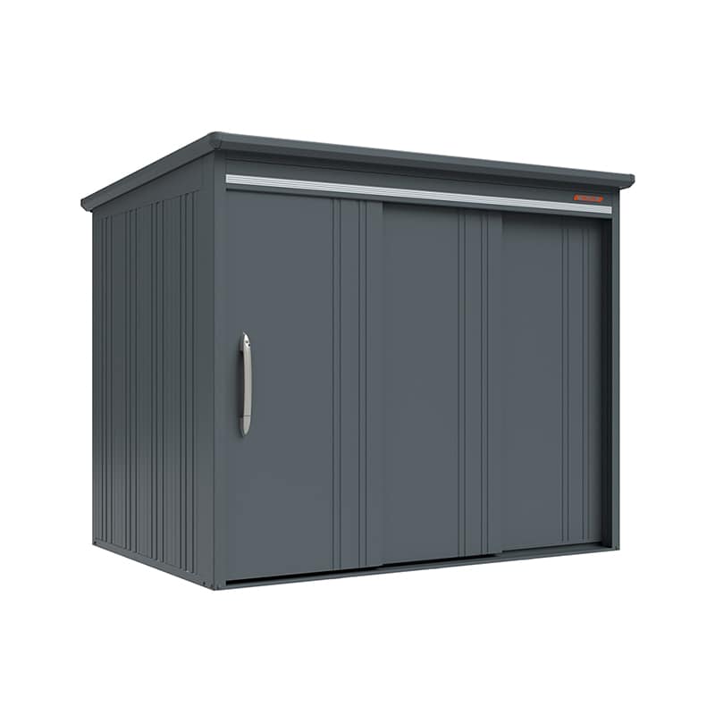 田窪工業所 中・大型物置 BELOS 豪雪型 標準屋根 背面棚 B-G2518GR ブルイッシュグレー 1台（ご注文単位1台）【直送品】