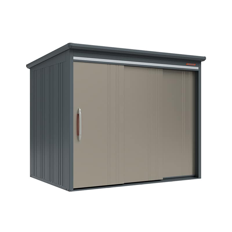 田窪工業所 中・大型物置 BELOS 一般型 標準屋根 側面棚 B-2518YAB アンバーゴールド 1台（ご注文単位1台）【直送品】