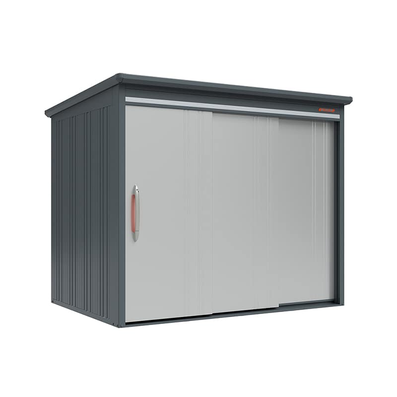 田窪工業所 中・大型物置 BELOS 豪雪型 標準屋根 棚なし B-G2518NLS ルミナスシルバー 1台（ご注文単位1台）【直送品】